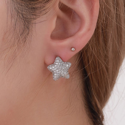 Albena Crystal Star Stud Earrings