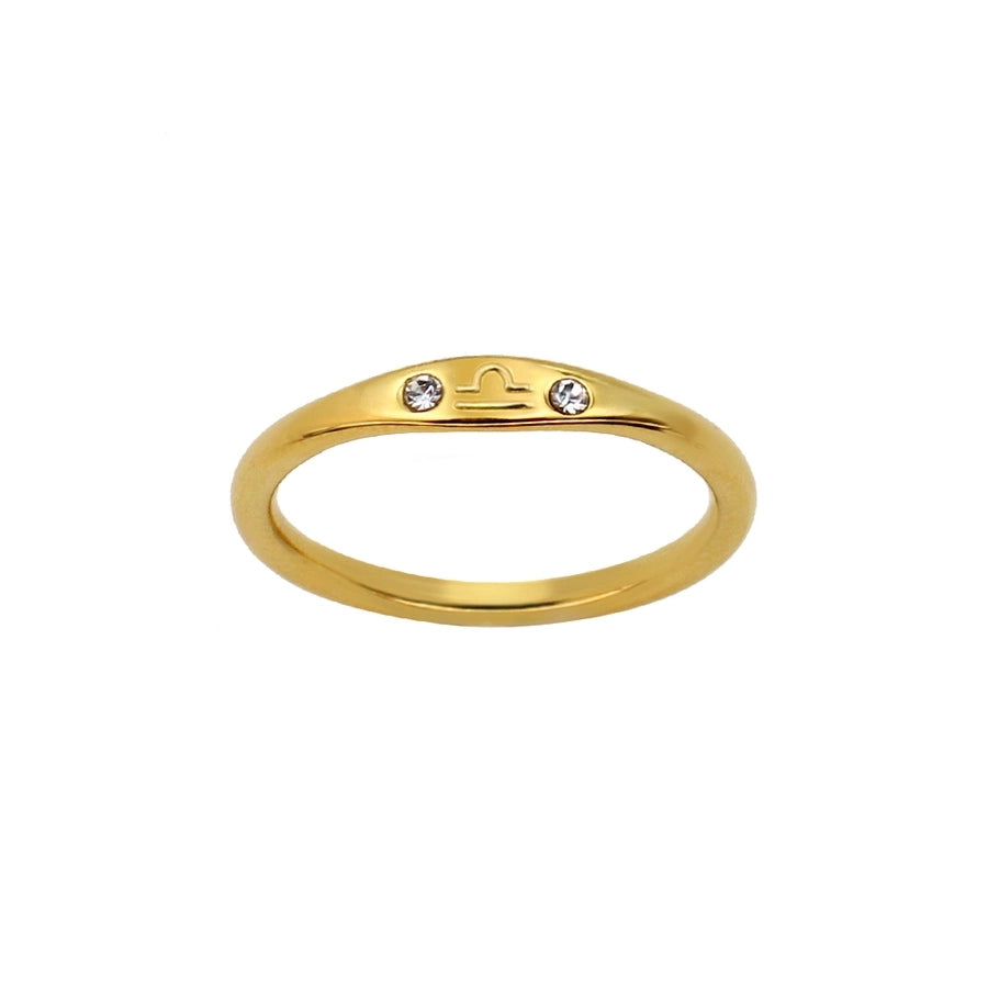 Minimalist Zodiac Sign Band Rings