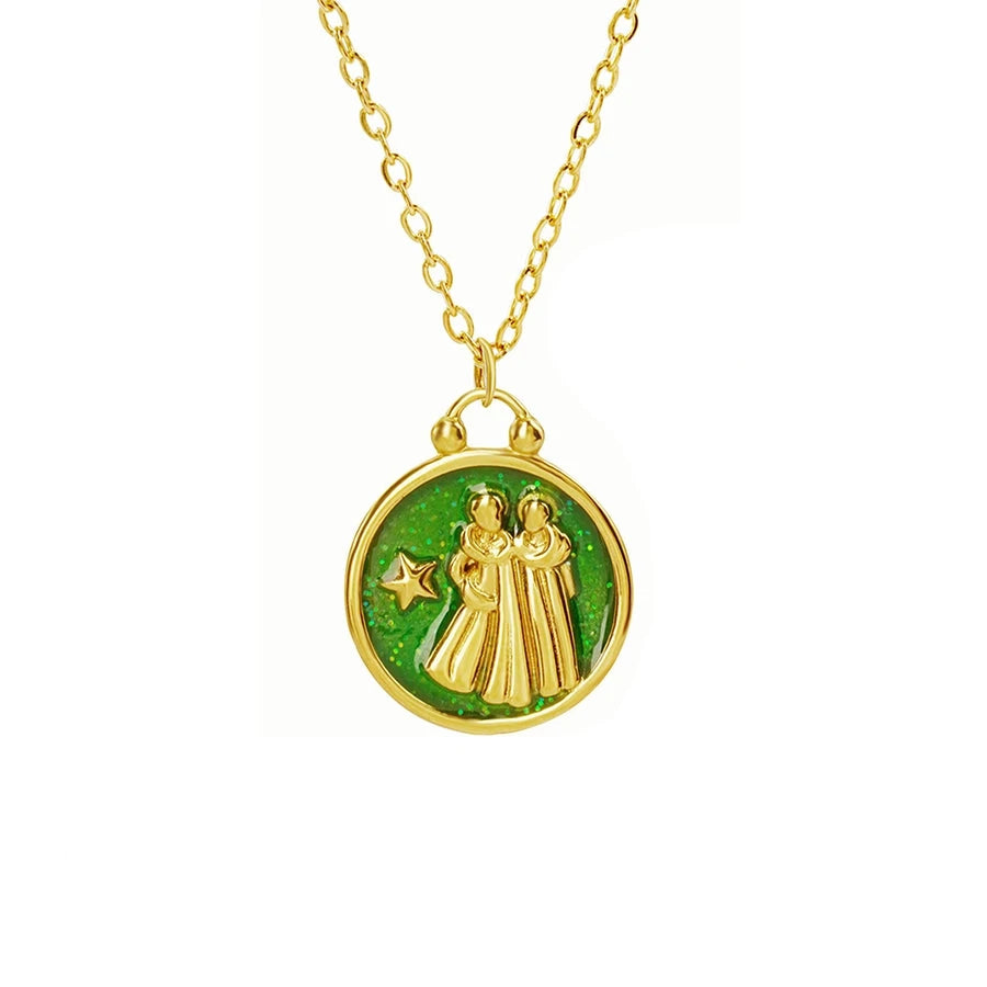 Fabiana Enamel Zodiac Pendant Necklace