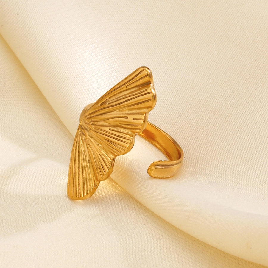 Abstract Ginkgo Open Ring