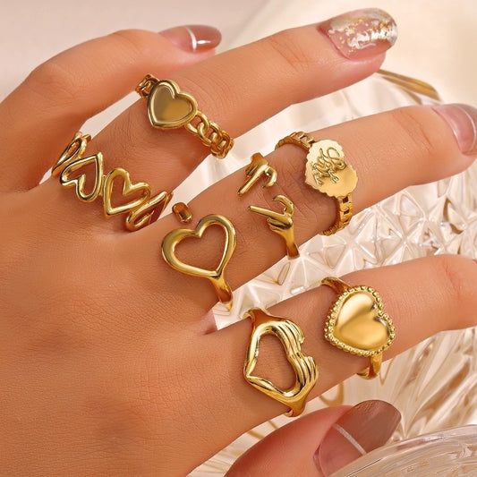 Taylor Heart Open Rings