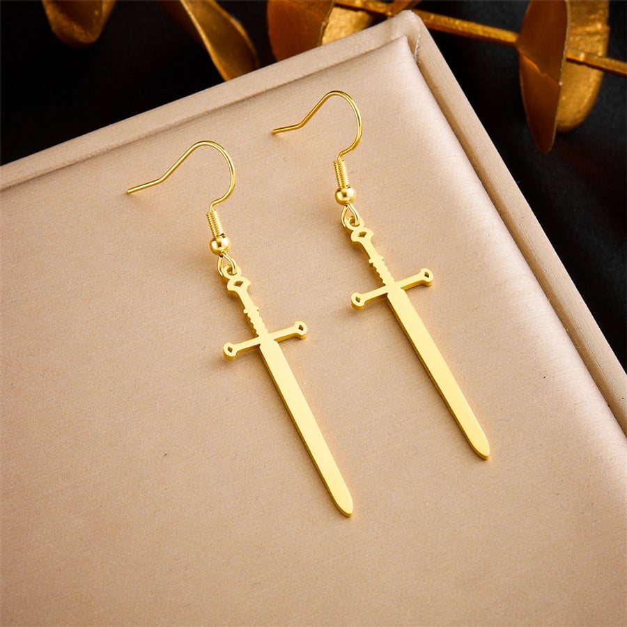 Dainty Sword Hook Earrings