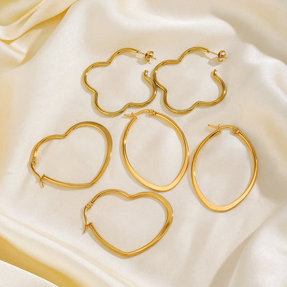 Geometric Hollow Hoop Earrings