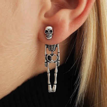 Goth Skeleton Drop Earrings