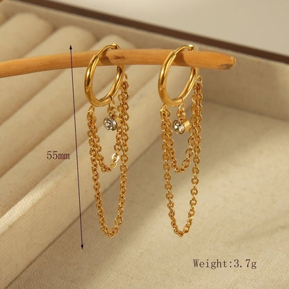 Giulia Chain Hoop Earrings