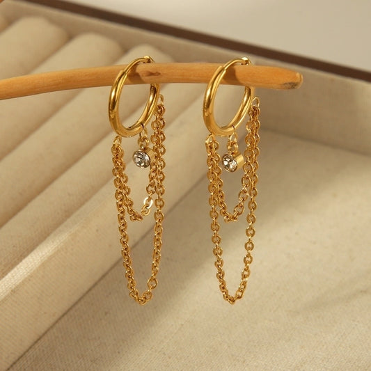 Giulia Chain Hoop Earrings