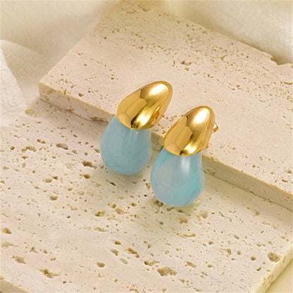 Emilia Resin Droplet Stud Earrings