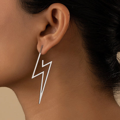 Hollow Lightning Drop Earrings