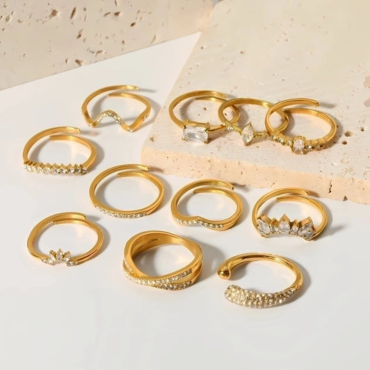 Simona Zircon Open Rings