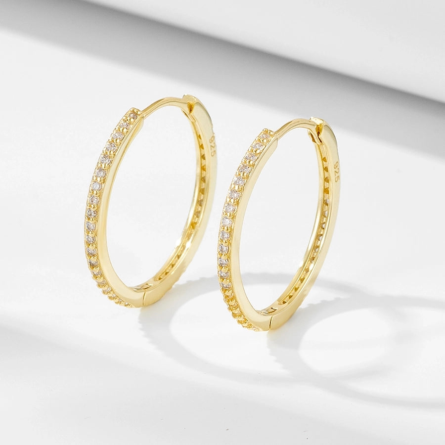 Dainty 925 Silver Hoop Earrings