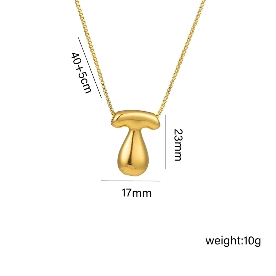 Gaudi Initial Letter Gold Pendant Necklace