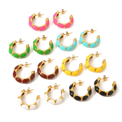 Young Love Statement Resin Hoop Earrings