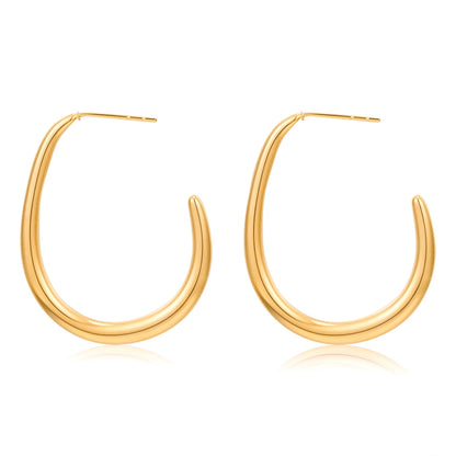 Geometric Gold Hoop Earrings