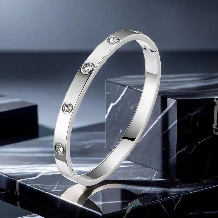 Minimalist Zircon Bangle Bracelets