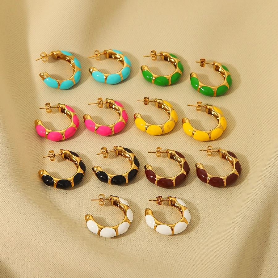 Young Love Statement Resin Hoop Earrings