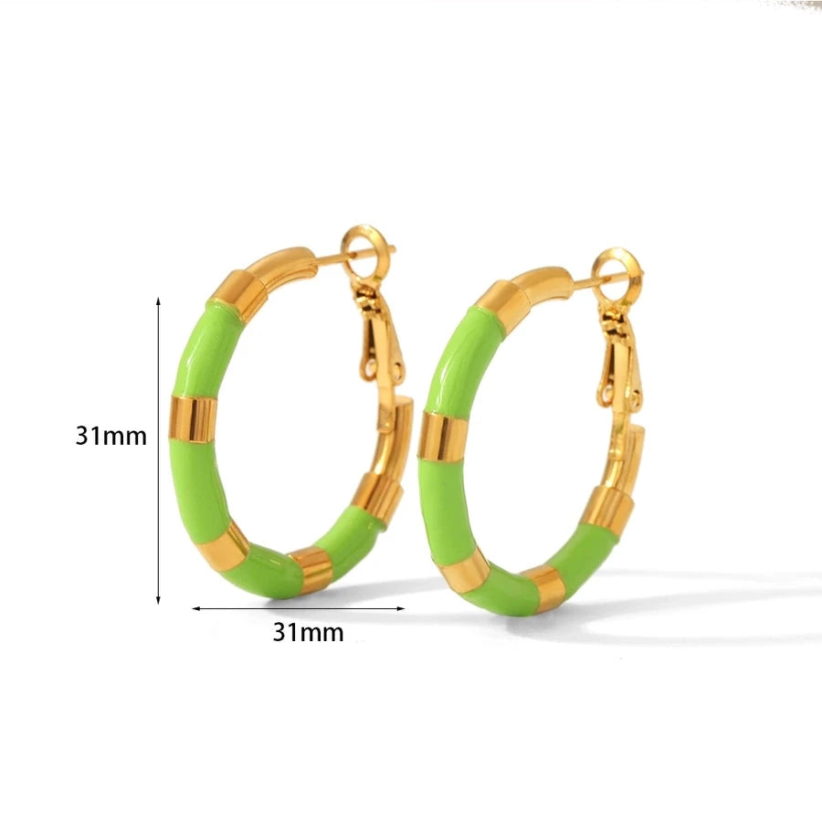 Young Love Resin Hoop Earrings