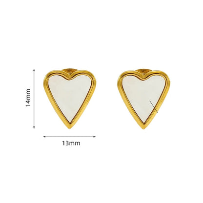 Eva Heart Stud Earrings