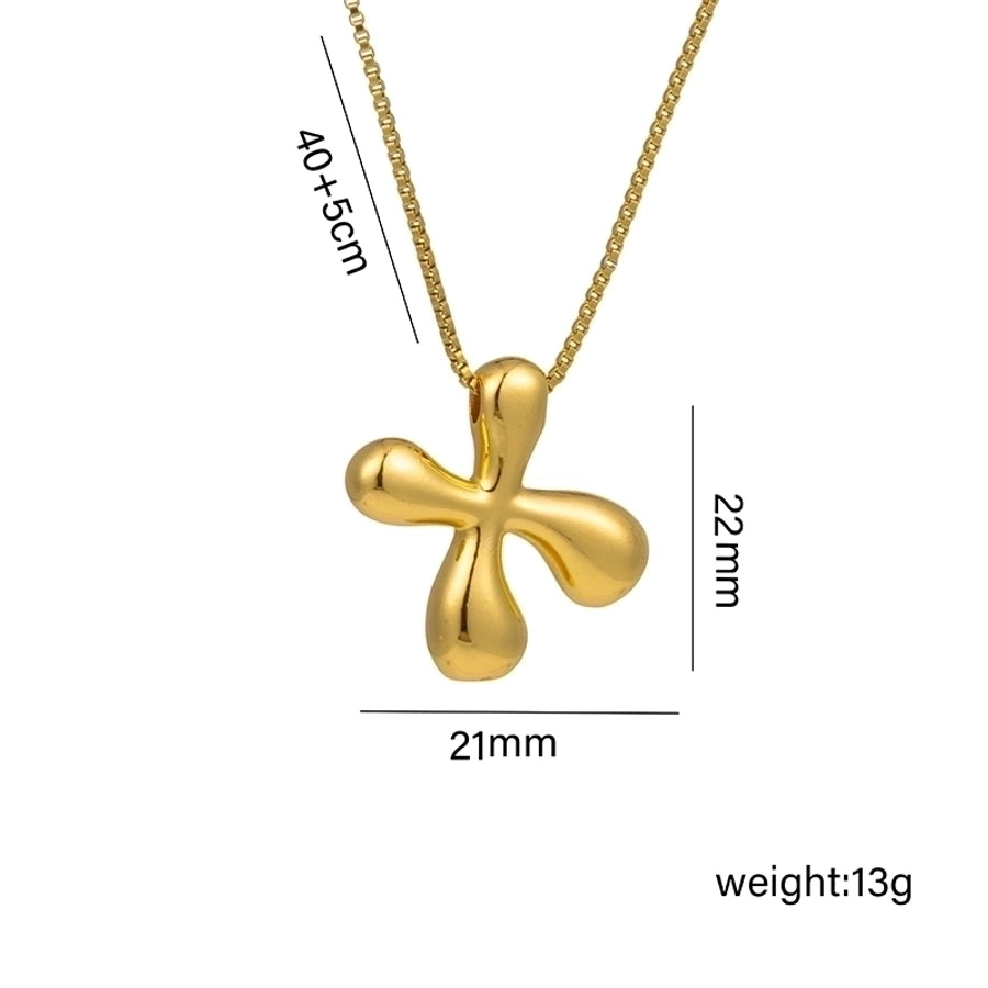 Gaudi Initial Letter Gold Pendant Necklace