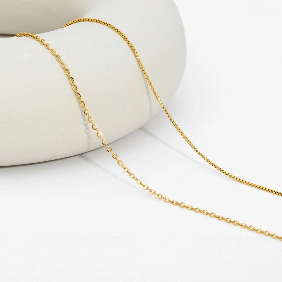 Dainty 18K Gold Necklace Chains