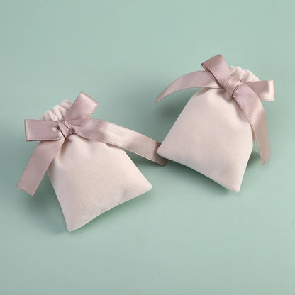 Plush Bow Jewelry Pouch