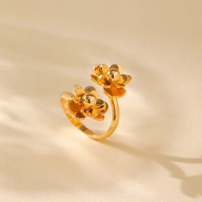 Adeline Vintage Floral Open Rings