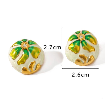 Florence Flower Art Stud Earrings