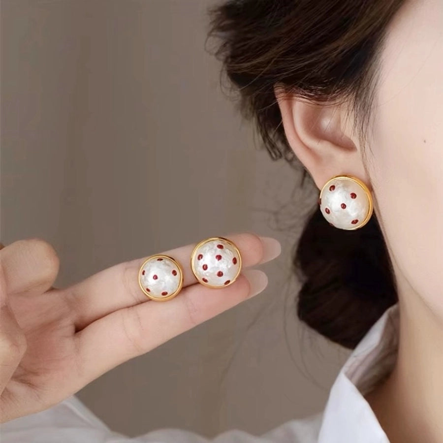 60s Polka Dot Stud Earrings