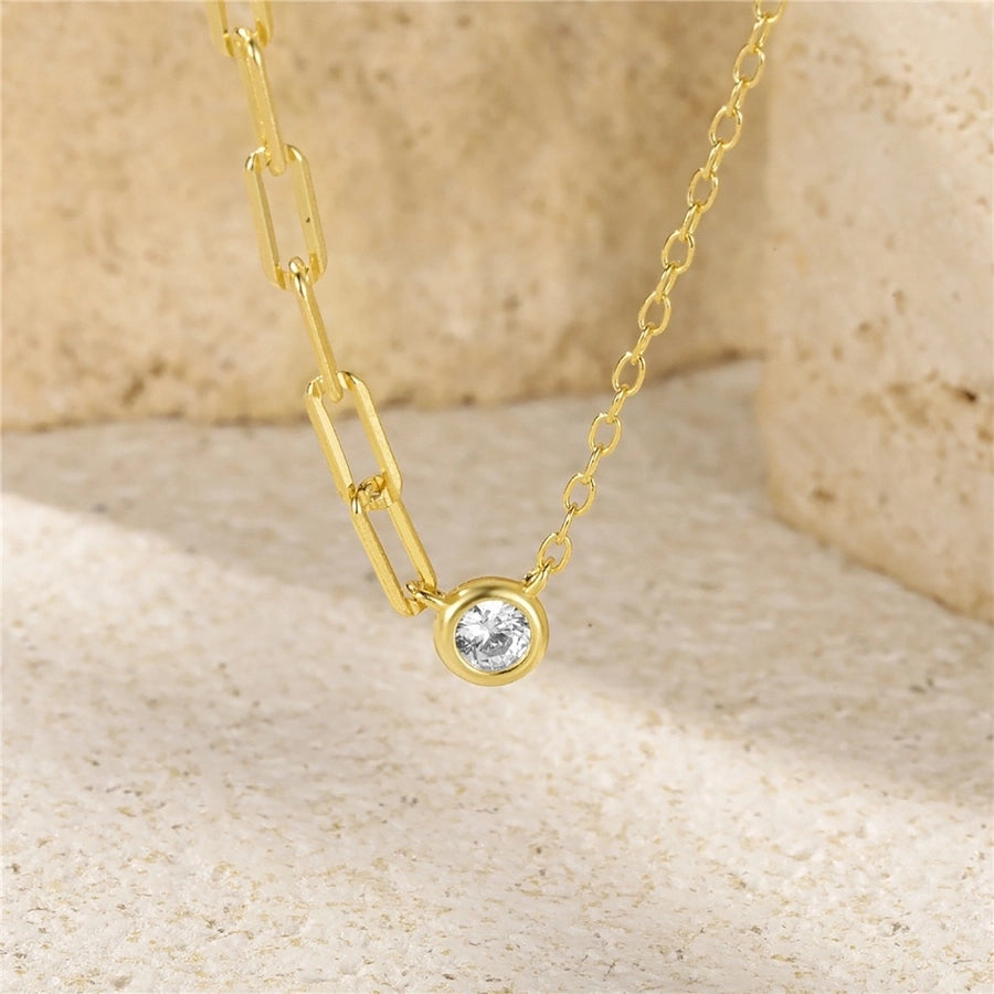 Minimalist Crystal Split Chain Necklace