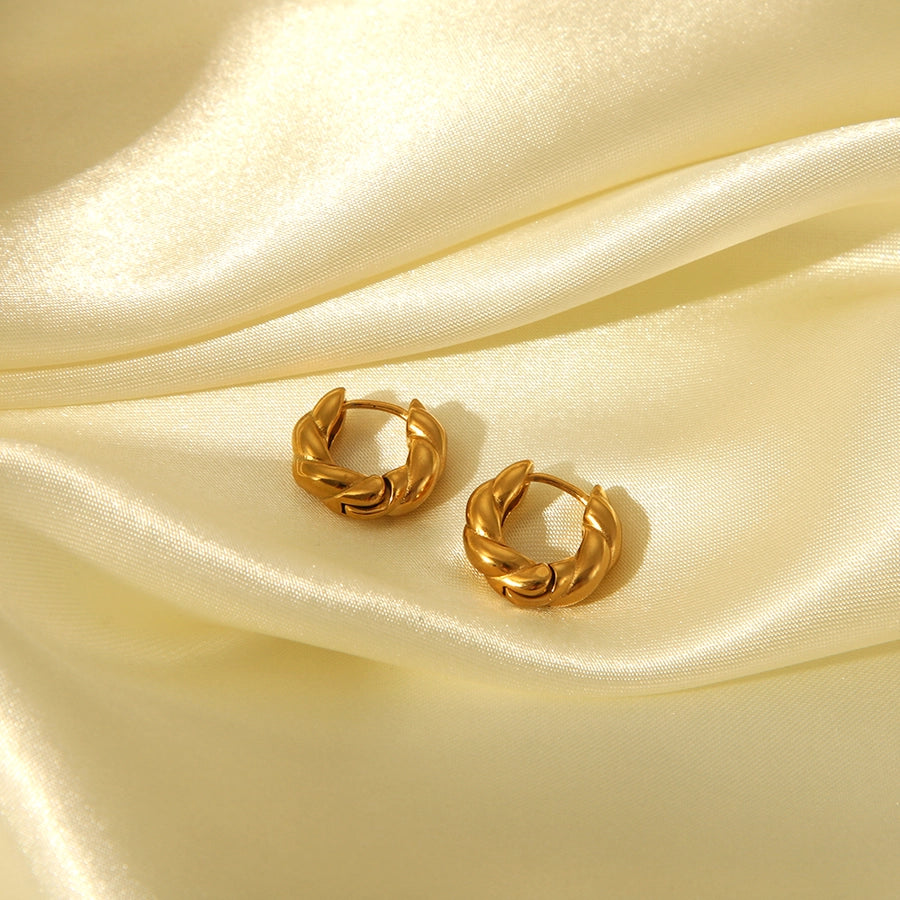 Italian Twist Dainty Hoop Earrings