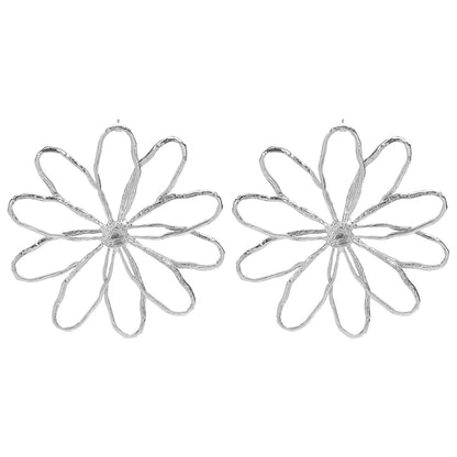 Hollow Art Flower Stud Earrings