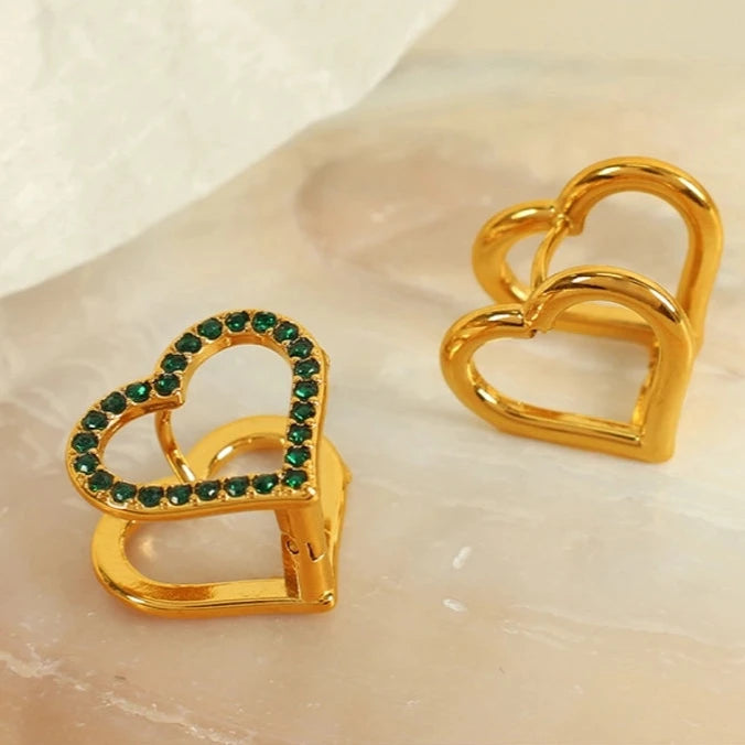 Retro Shine Hollow Hug Earrings