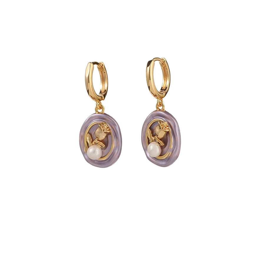 Handmade Baroque Art Dangle Earrings