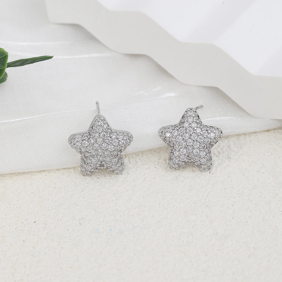 Albena Crystal Star Stud Earrings