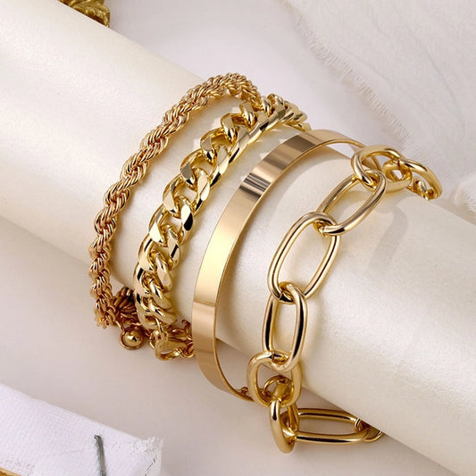 Streetwear Chain Bangles SET of 4