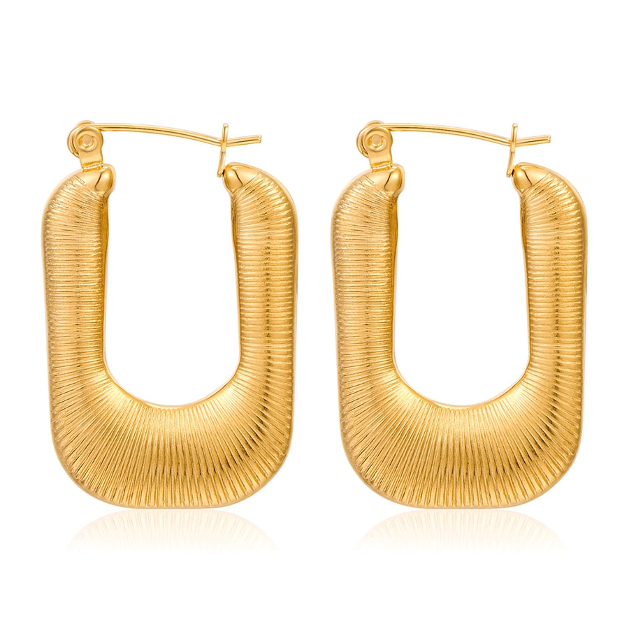 Textured Gold Hoop Earrings