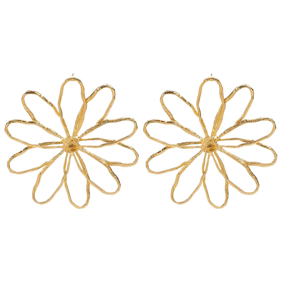 Hollow Art Flower Stud Earrings