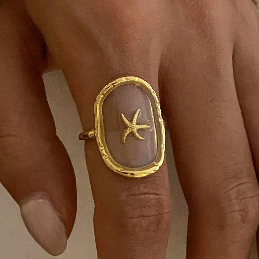 Starfish Resin Open Ring