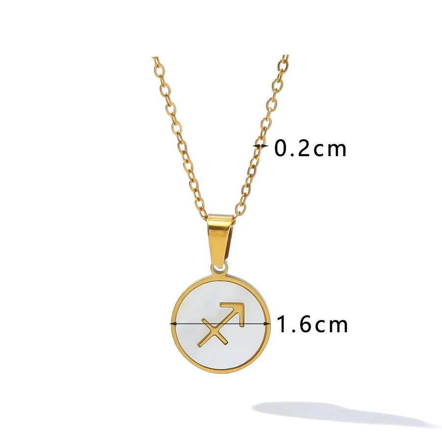 Dainty Shell Zodiac Pendant Necklace