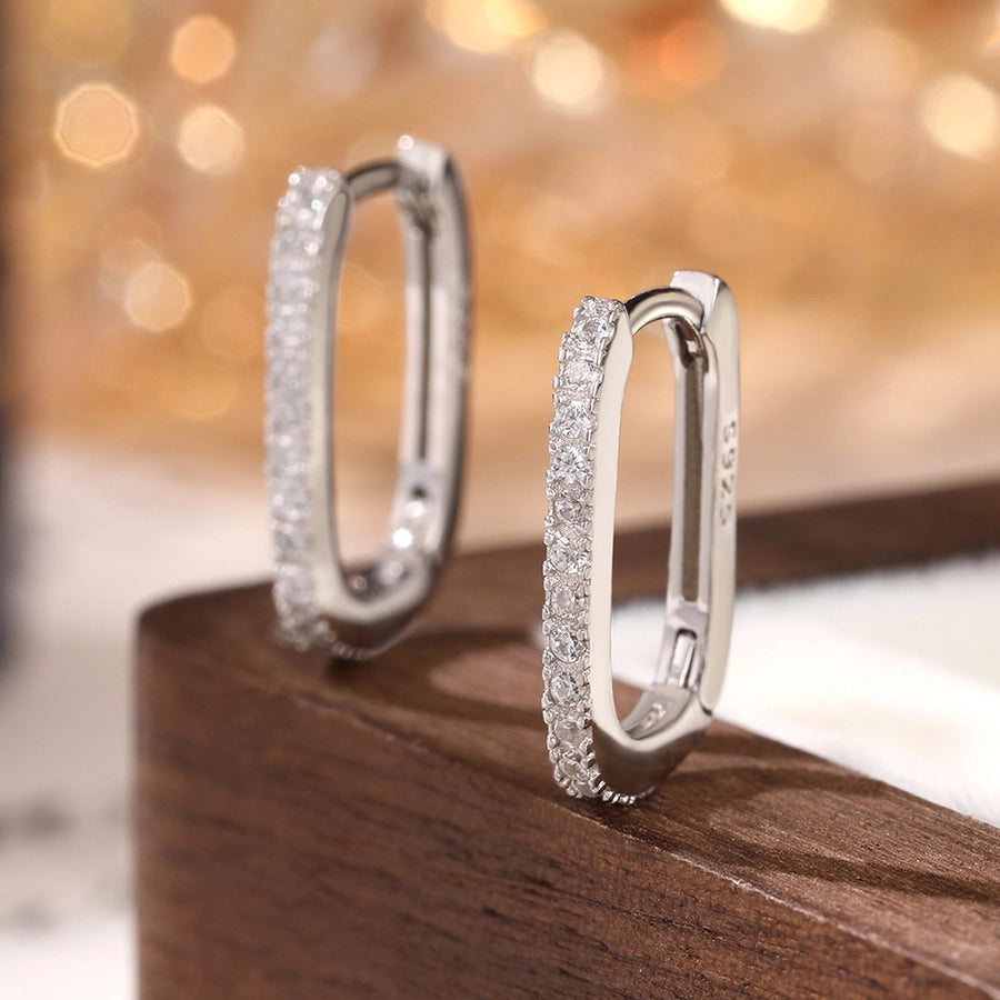 Elegant 925 Silver Hoop Earrings