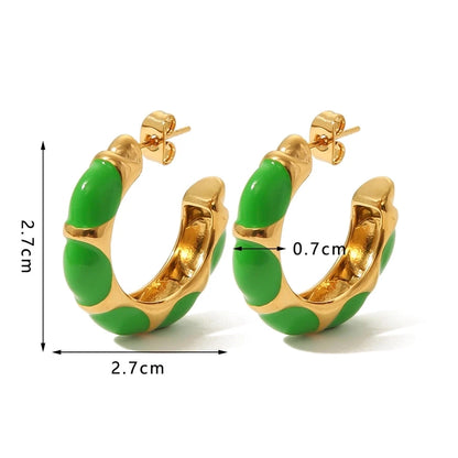 Young Love Statement Resin Hoop Earrings