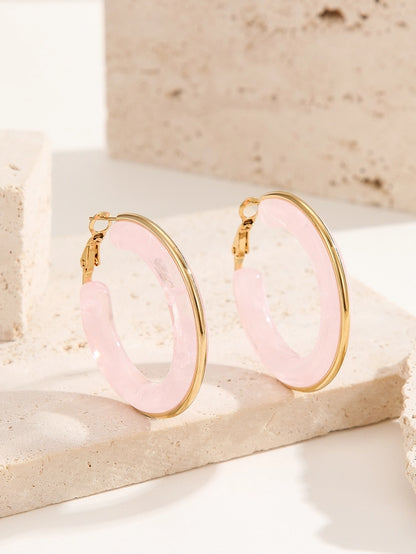 Mollie Smoke Resin Hoop Earrings