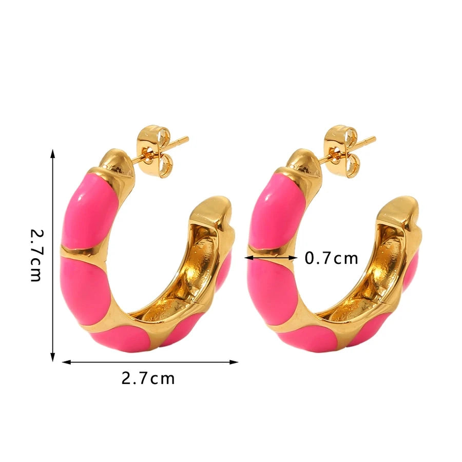 Young Love Statement Resin Hoop Earrings