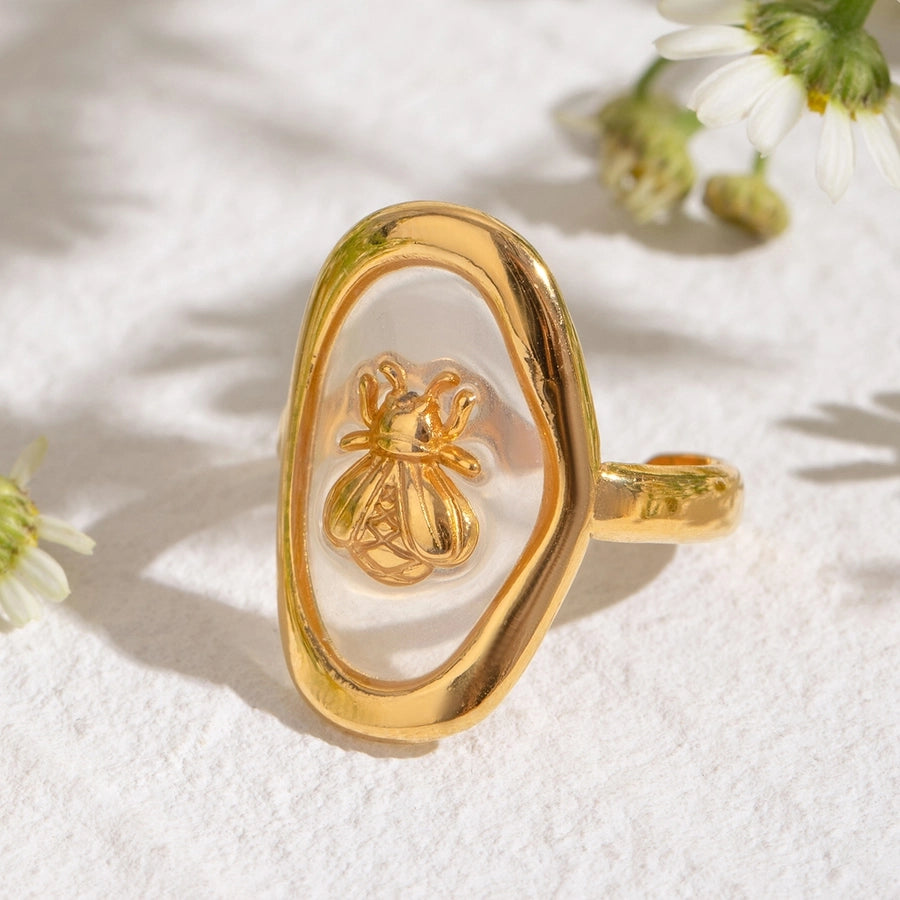 Bee Resin Open Ring