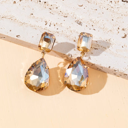 Dainty Crystal Teardrop Dangles