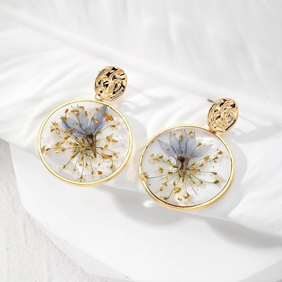 Garden Resin Floral Dangle Earrings