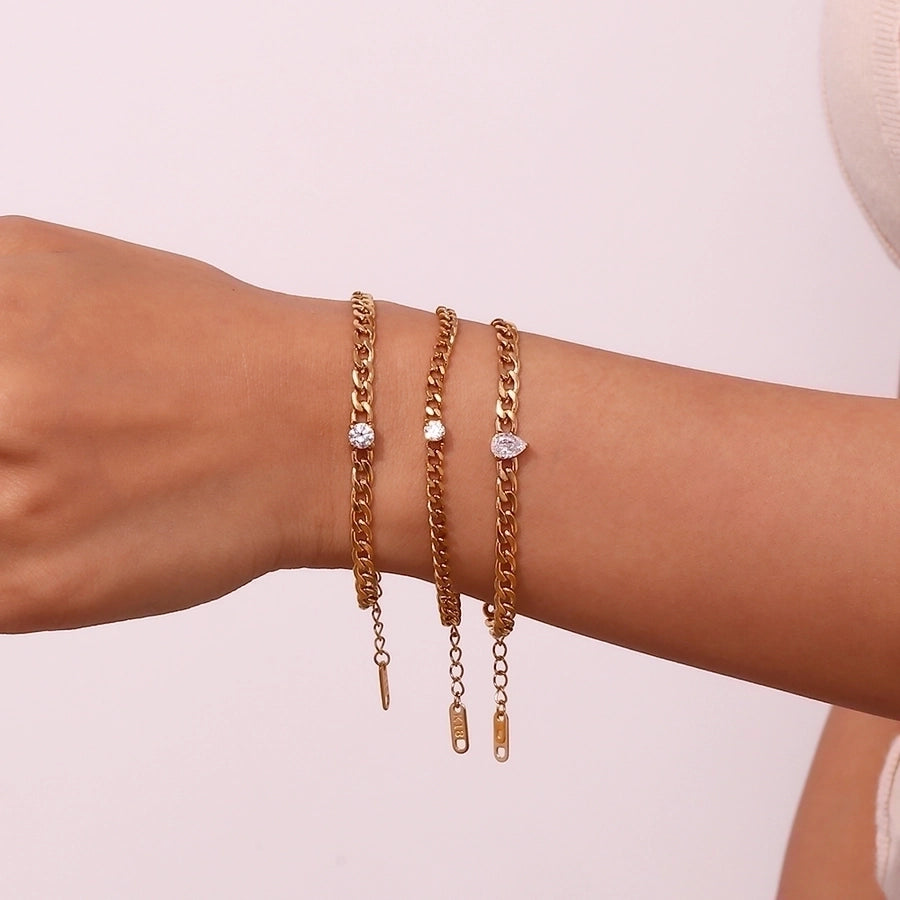 Cuban Crystal Chain Bracelet