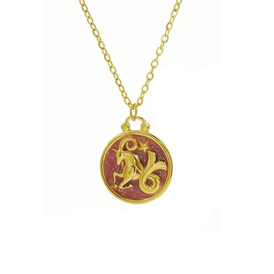 Fabiana Enamel Zodiac Pendant Necklace