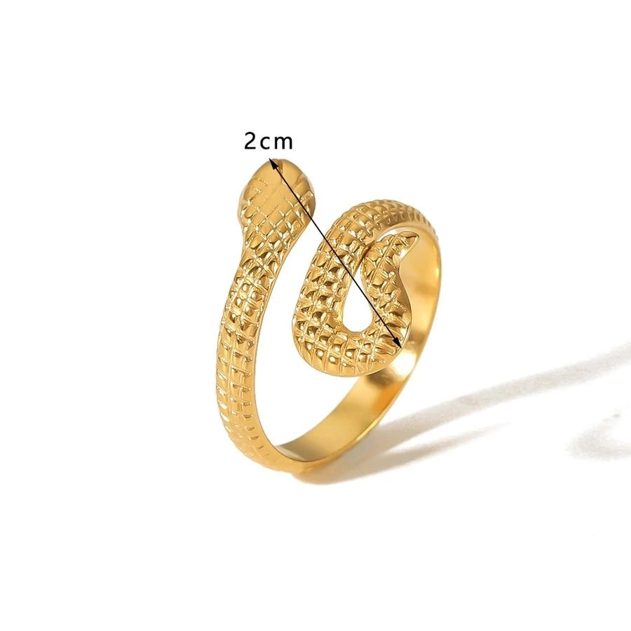 Golden Snake Open Rings