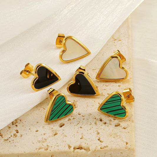 Eva Heart Stud Earrings