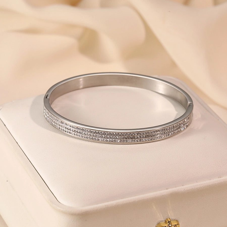 Minimalist Zircon Bangle Bracelets